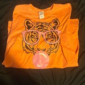 it has been worn maybe once it is really cute nothing wrong with it either
